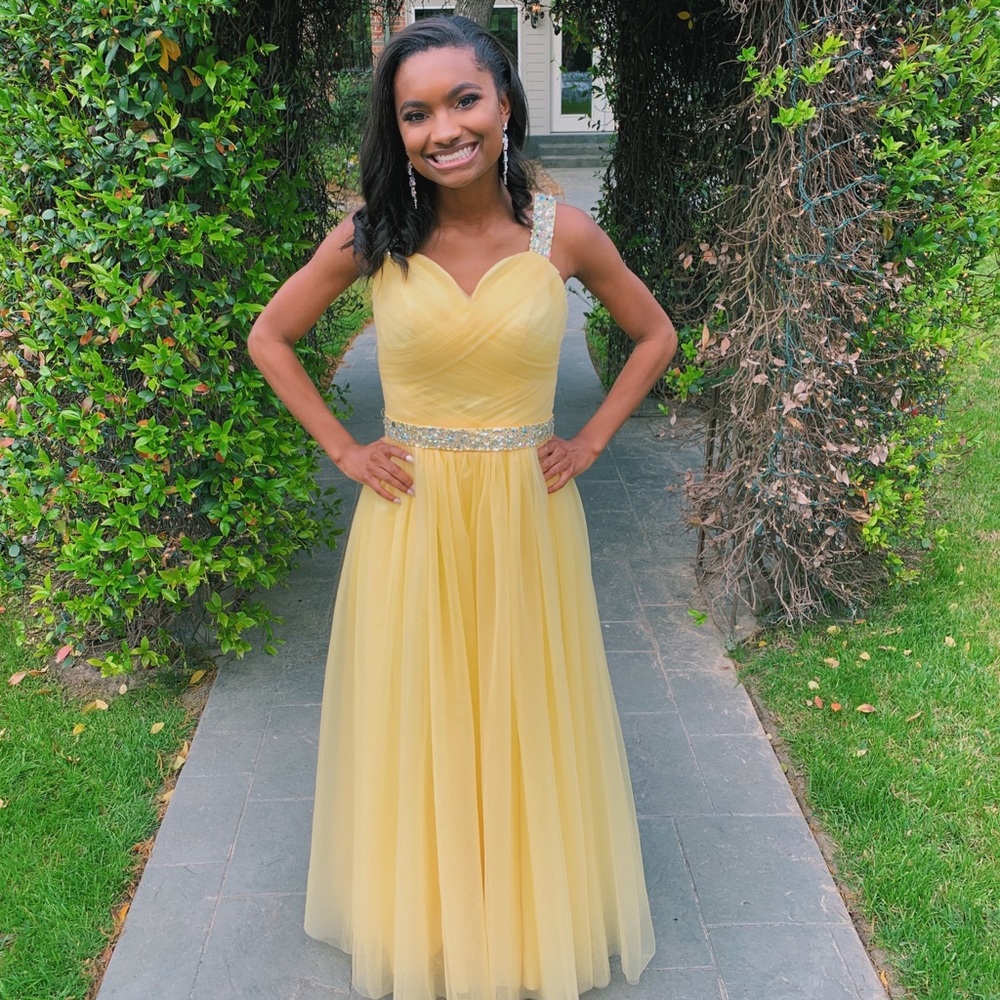 Bailey Bridal Yellow Formal Gown